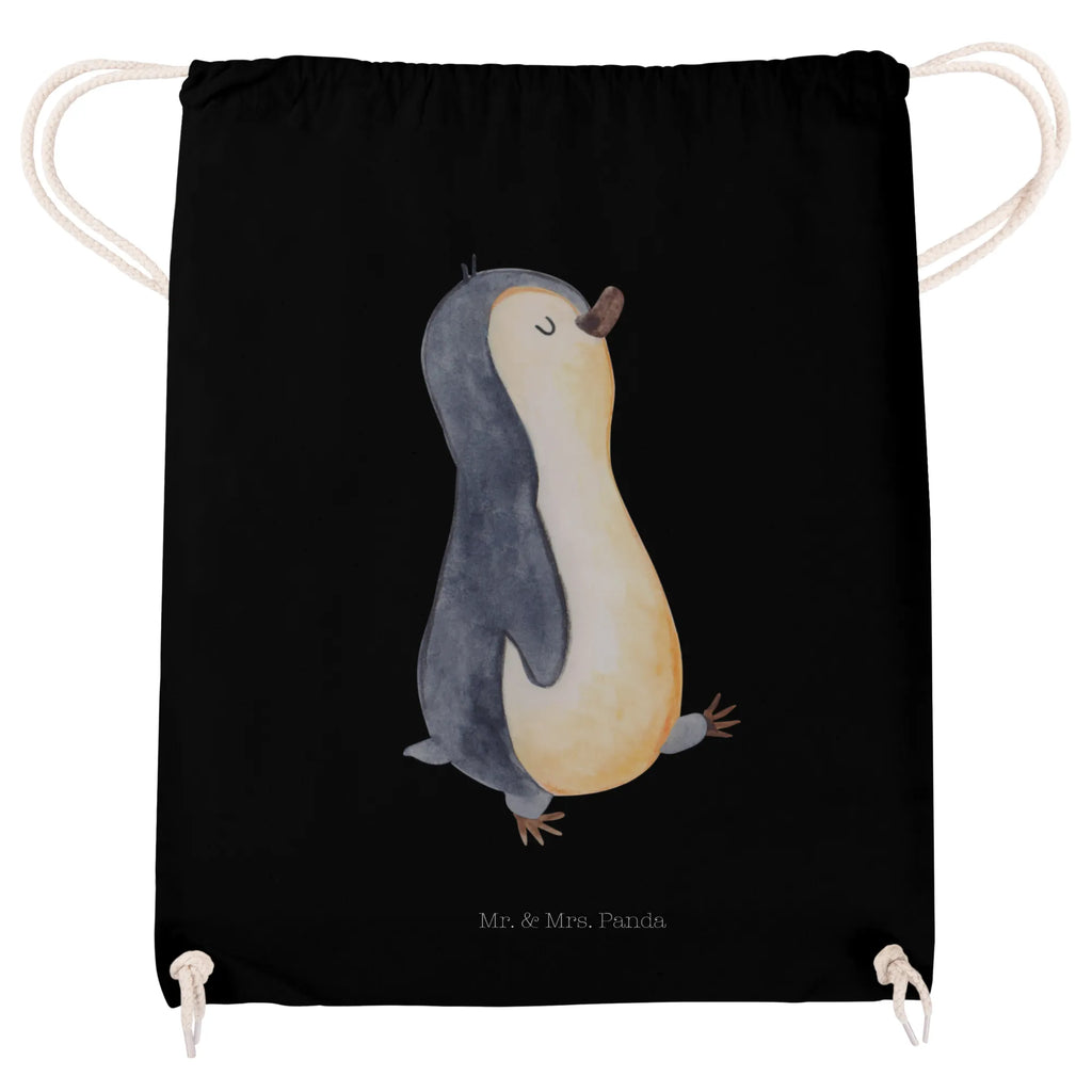 Sportbeutel Pinguin marschierend Sportbeutel, Turnbeutel, Beutel, Sporttasche, Tasche, Stoffbeutel, Sportbeutel Kinder, Gymsack, Beutel Rucksack, Kleine Sporttasche, Sportzubehör, Turnbeutel Baumwolle, Pinguin, Pinguine, Frühaufsteher, Langschläfer, Bruder, Schwester, Familie