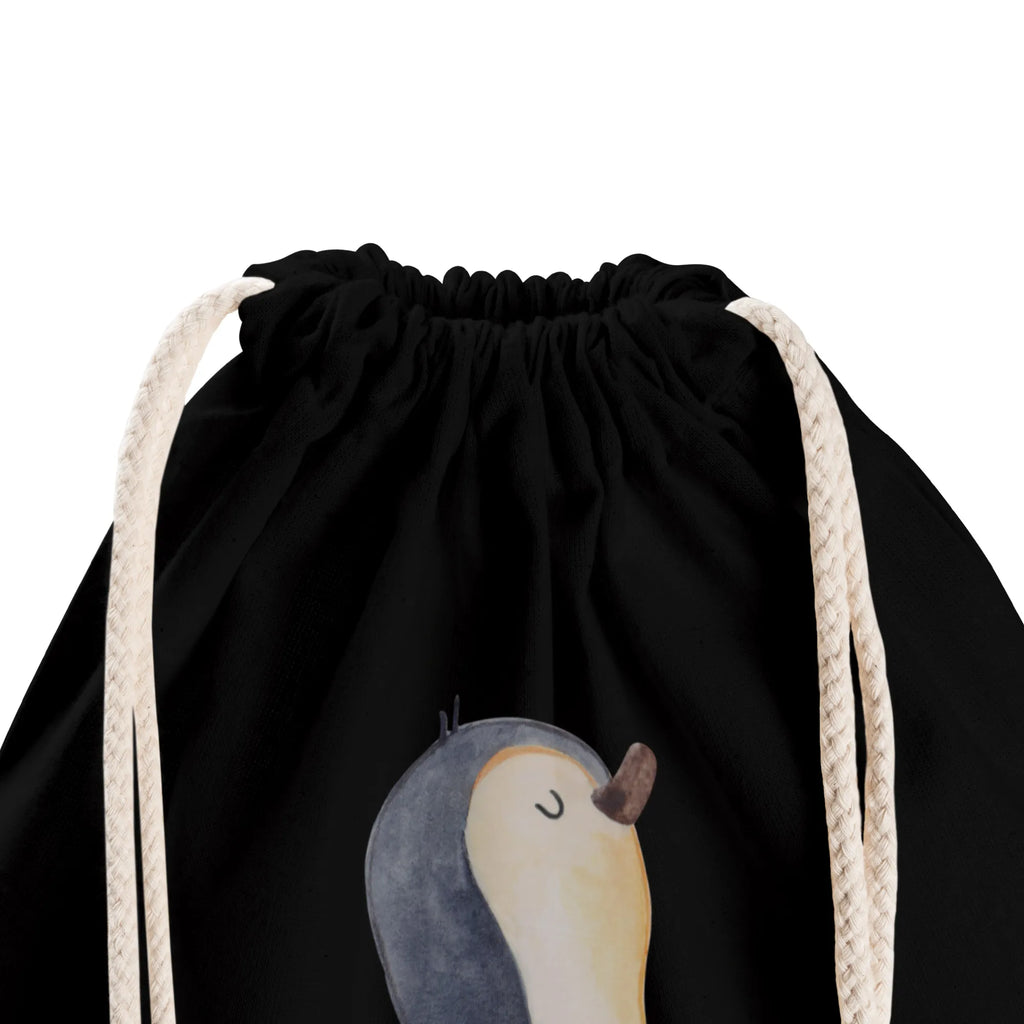 Sportbeutel Pinguin marschierend Sportbeutel, Turnbeutel, Beutel, Sporttasche, Tasche, Stoffbeutel, Sportbeutel Kinder, Gymsack, Beutel Rucksack, Kleine Sporttasche, Sportzubehör, Turnbeutel Baumwolle, Pinguin, Pinguine, Frühaufsteher, Langschläfer, Bruder, Schwester, Familie