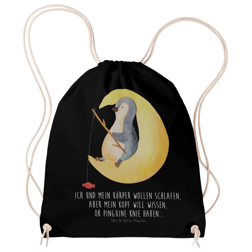 Sportbeutel Pinguin Mond Sportbeutel, Turnbeutel, Beutel, Sporttasche, Tasche, Stoffbeutel, Sportbeutel Kinder, Gymsack, Beutel Rucksack, Kleine Sporttasche, Sportzubehör, Turnbeutel Baumwolle, Pinguin, Pinguine, Spruch, schlafen, Nachtruhe, Einschlafen, Schlafzimmer, Schlafstörungen, Gästezimmer