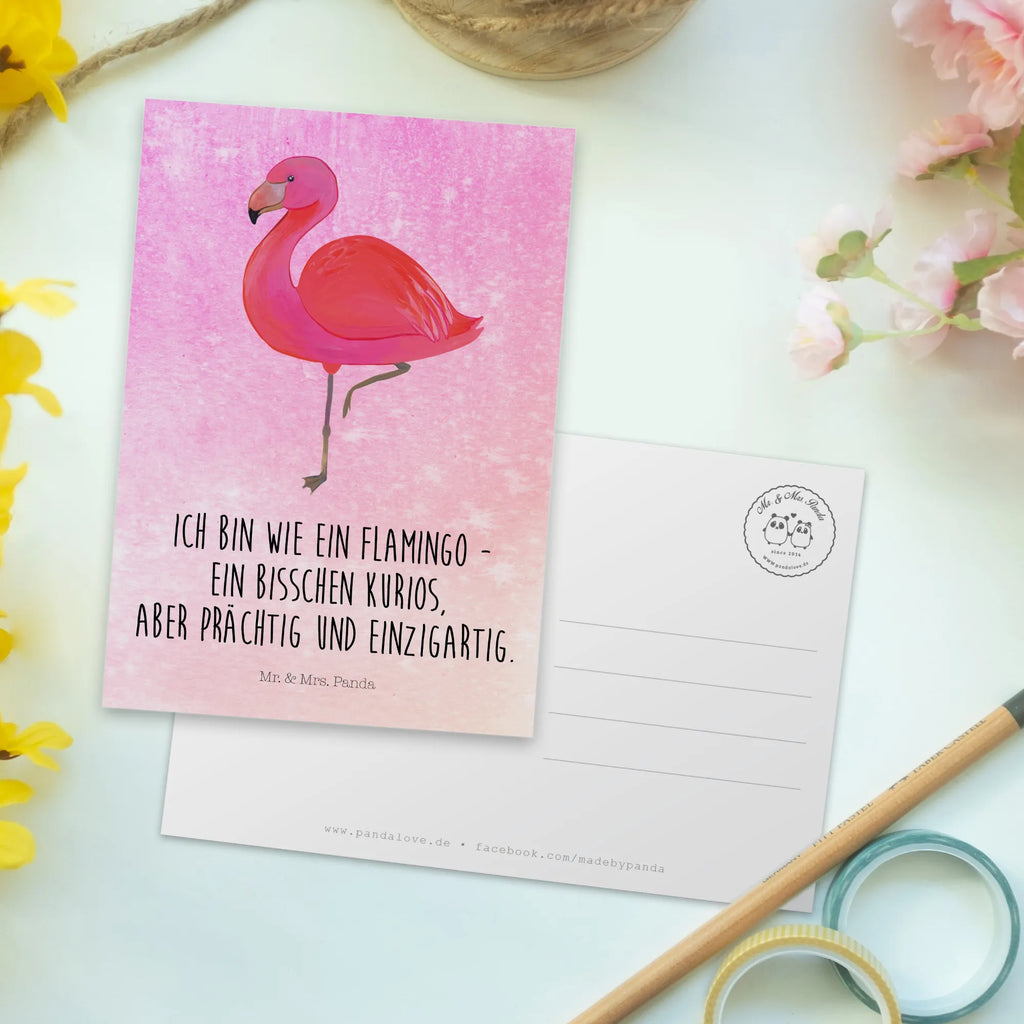 Postkarte Flamingo Classic Postkarte, Karte, Geschenkkarte, Grußkarte, Einladung, Ansichtskarte, Geburtstagskarte, Einladungskarte, Dankeskarte, Ansichtskarten, Einladung Geburtstag, Einladungskarten Geburtstag, Flamingo, Einzigartig, Selbstliebe, Stolz, ich, für mich, Spruch, Freundin, Freundinnen, Außenseiter, Sohn, Tochter, Geschwister