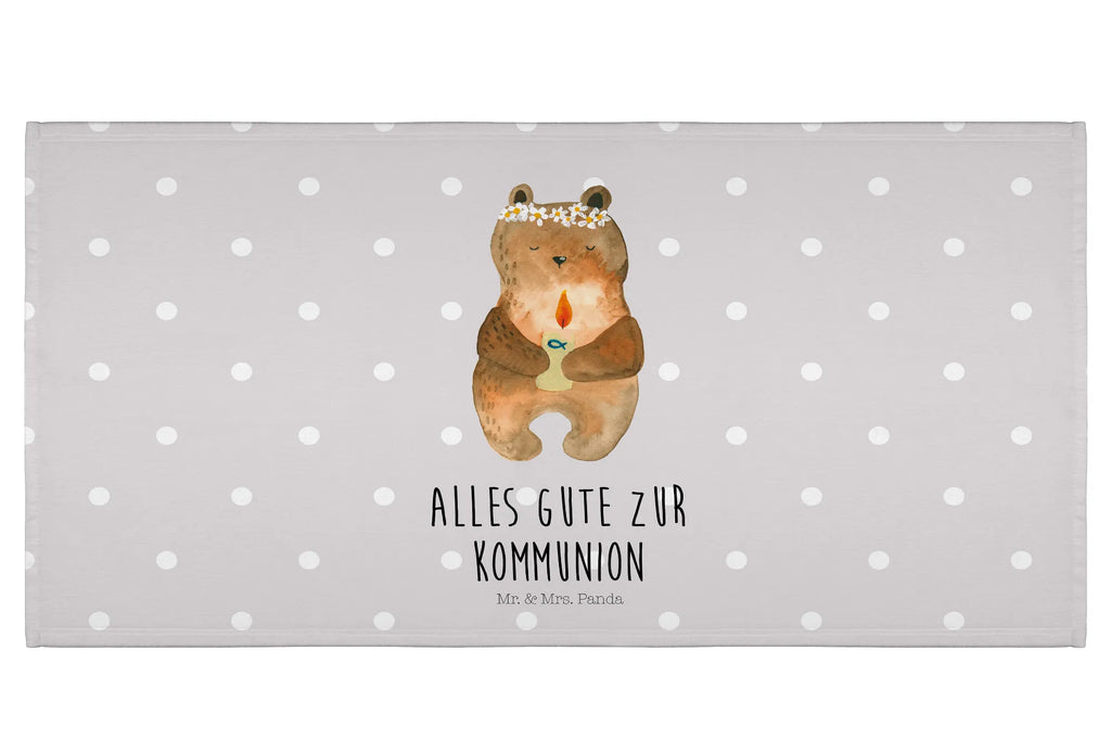 Handtuch Bär Kommunion Handtuch, Badehandtuch, Badezimmer, Handtücher, groß, Kinder, Baby, Bär, Teddy, Teddybär, Kommunion, Gottes Segen, Taufkerze, katholisch