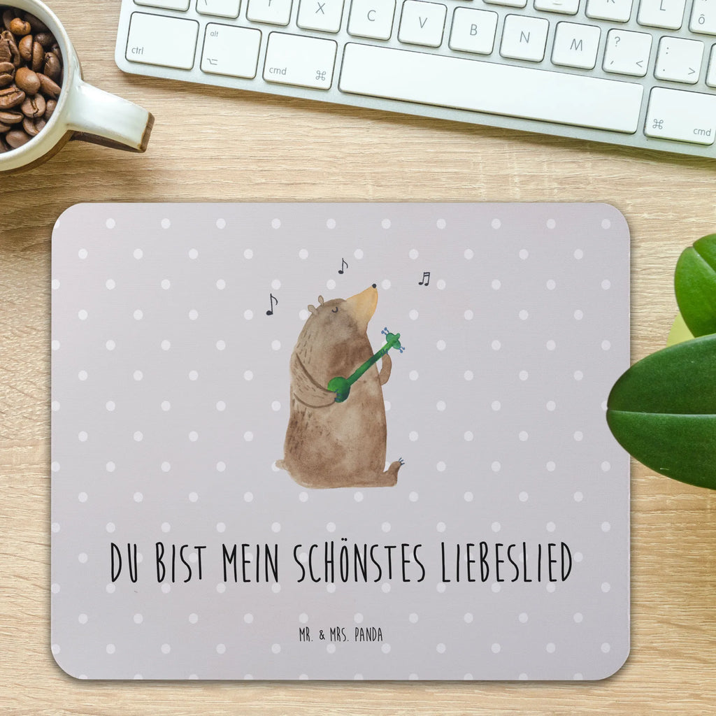 Mauspad Bär Lied Mousepad, Computer zubehör, Büroausstattung, PC Zubehör, Arbeitszimmer, Mauspad, Einzigartiges Mauspad, Designer Mauspad, Mausunterlage, Mauspad Büro, Bär, Teddy, Teddybär, Bärchen, Bear, Liebeslied, Lied, Song, Valentinstag, Valentine, Geschenk, Partner, Liebe, Freundin, Frau, Herz, Spruch