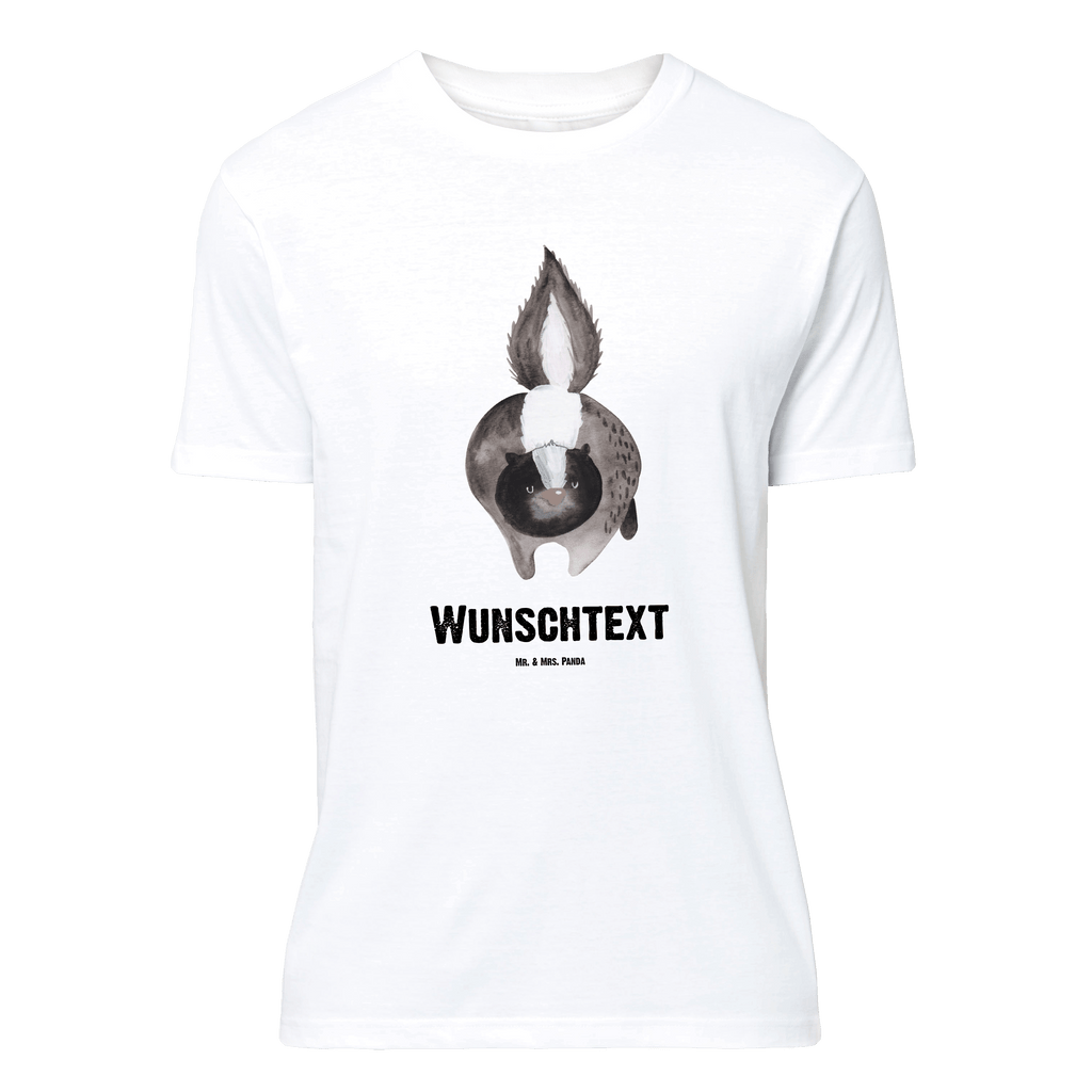 Personalisiertes T-Shirt Stinktier Angriff T-Shirt Personalisiert, T-Shirt mit Namen, T-Shirt mit Aufruck, Männer, Frauen, Wunschtext, Bedrucken, Stinktier, Skunk, Wildtier, Raubtier, Stinker, Stinki, wütend, Drohung