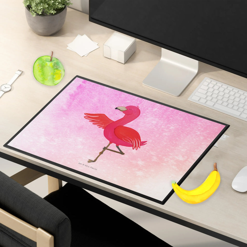 Schreibtischunterlage Flamingo Yoga Schreibunterlage, Schreibtischauflage, Bürobedarf, Büroartikel, Schreibwaren, Schreibtisch Unterlagen, Schreibtischunterlage Groß, Flamingo, Vogel, Yoga, Namaste, Achtsamkeit, Yoga-Übung, Entspannung, Ärger, Aufregen, Tiefenentspannung