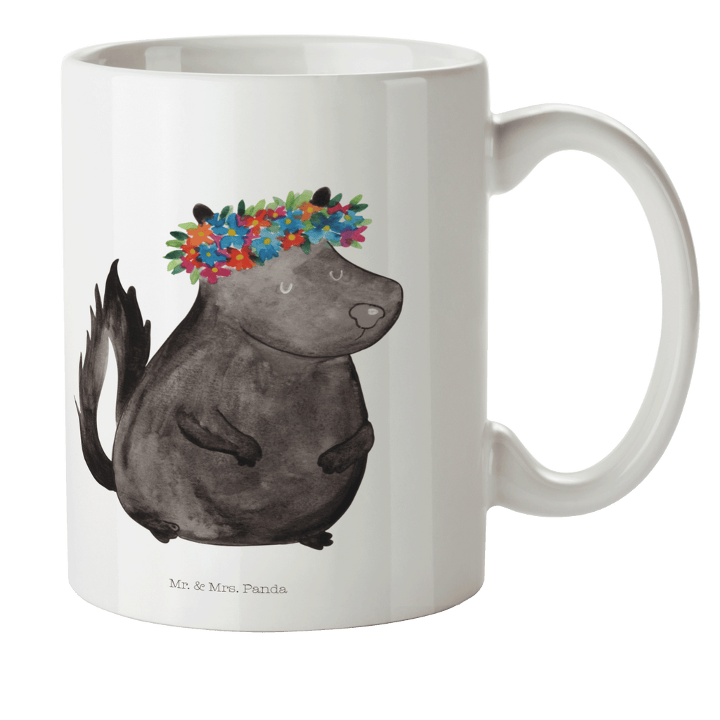 Kindertasse Stinktier Blumenmaedchen Kindertasse, Kinder Tasse, Kunststoff Tasse, Kindergarten Tasse, Trinkbecher, Camping Becher, Kaffeetasse, Kunststoffbecher, Kindergartenbecher, Outdoorgeschirr, Kunststoffgeschirr, Reisebecher, Reisetasse, Kinderbecher, Bruchfeste Tasse, Bruchsichere Tasse, Plastik Tasse, Plastiktasse, Stinktier, Skunk, Wildtier, Raubtier, Stinker, Stinki, Yoga, Namaste, Lebe, Liebe, Lache