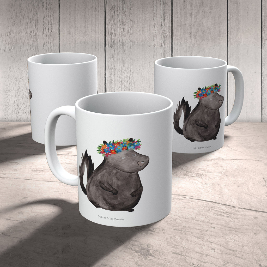 Kindertasse Stinktier Blumenmaedchen Kindertasse, Kinder Tasse, Kunststoff Tasse, Kindergarten Tasse, Trinkbecher, Camping Becher, Kaffeetasse, Kunststoffbecher, Kindergartenbecher, Outdoorgeschirr, Kunststoffgeschirr, Reisebecher, Reisetasse, Kinderbecher, Bruchfeste Tasse, Bruchsichere Tasse, Plastik Tasse, Plastiktasse, Stinktier, Skunk, Wildtier, Raubtier, Stinker, Stinki, Yoga, Namaste, Lebe, Liebe, Lache