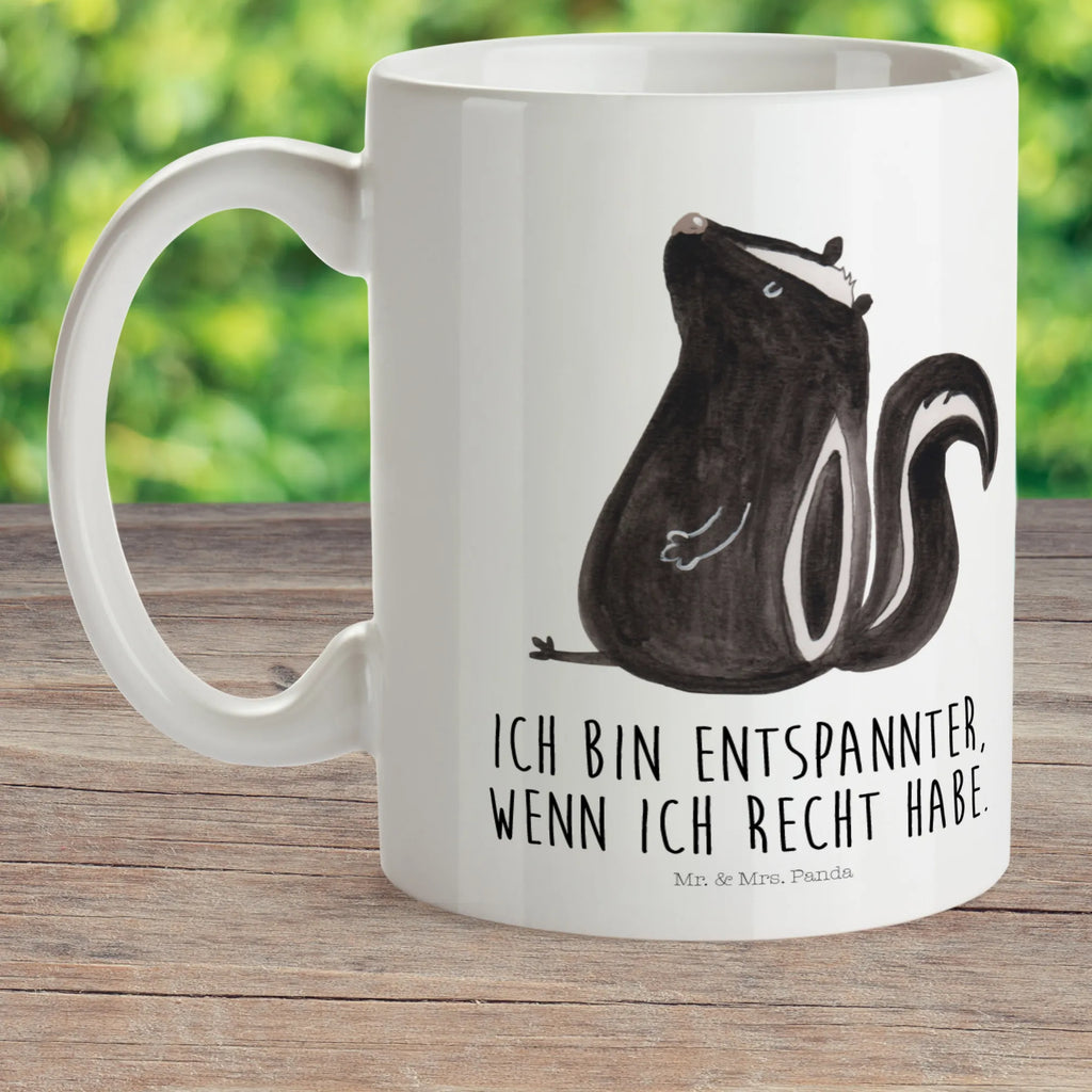 Kindertasse Stinktier Sitzen Kindertasse, Kinder Tasse, Kunststoff Tasse, Kindergarten Tasse, Trinkbecher, Camping Becher, Kaffeetasse, Kunststoffbecher, Kindergartenbecher, Outdoorgeschirr, Kunststoffgeschirr, Reisebecher, Reisetasse, Kinderbecher, Bruchfeste Tasse, Bruchsichere Tasse, Plastik Tasse, Plastiktasse, Stinktier, Skunk, Wildtier, Raubtier, Stinker, Stinki, Spruch, Büro, Recht, Besserwisser