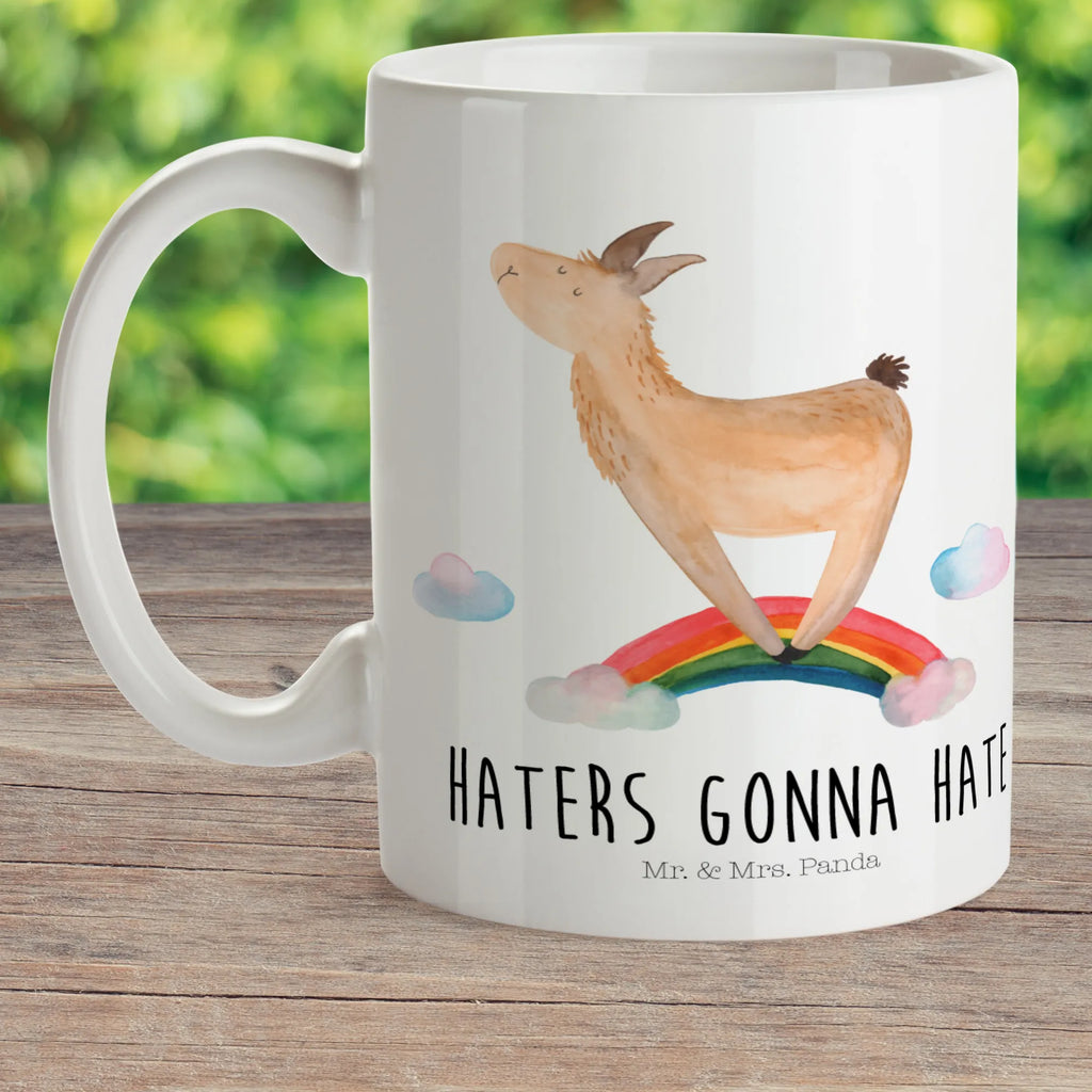 Kindertasse Lama Regenbogen Kindertasse, Kinder Tasse, Kunststoff Tasse, Kindergarten Tasse, Trinkbecher, Camping Becher, Kaffeetasse, Kunststoffbecher, Kindergartenbecher, Outdoorgeschirr, Kunststoffgeschirr, Reisebecher, Reisetasse, Kinderbecher, Bruchfeste Tasse, Bruchsichere Tasse, Plastik Tasse, Plastiktasse, Lama, Alpaka, Lamas, Regenbogen, Haters gonna hate, Haters, Selbstständig, Außenseiter, Schule, Abi, Hobby, Wolkenland, Freiheit