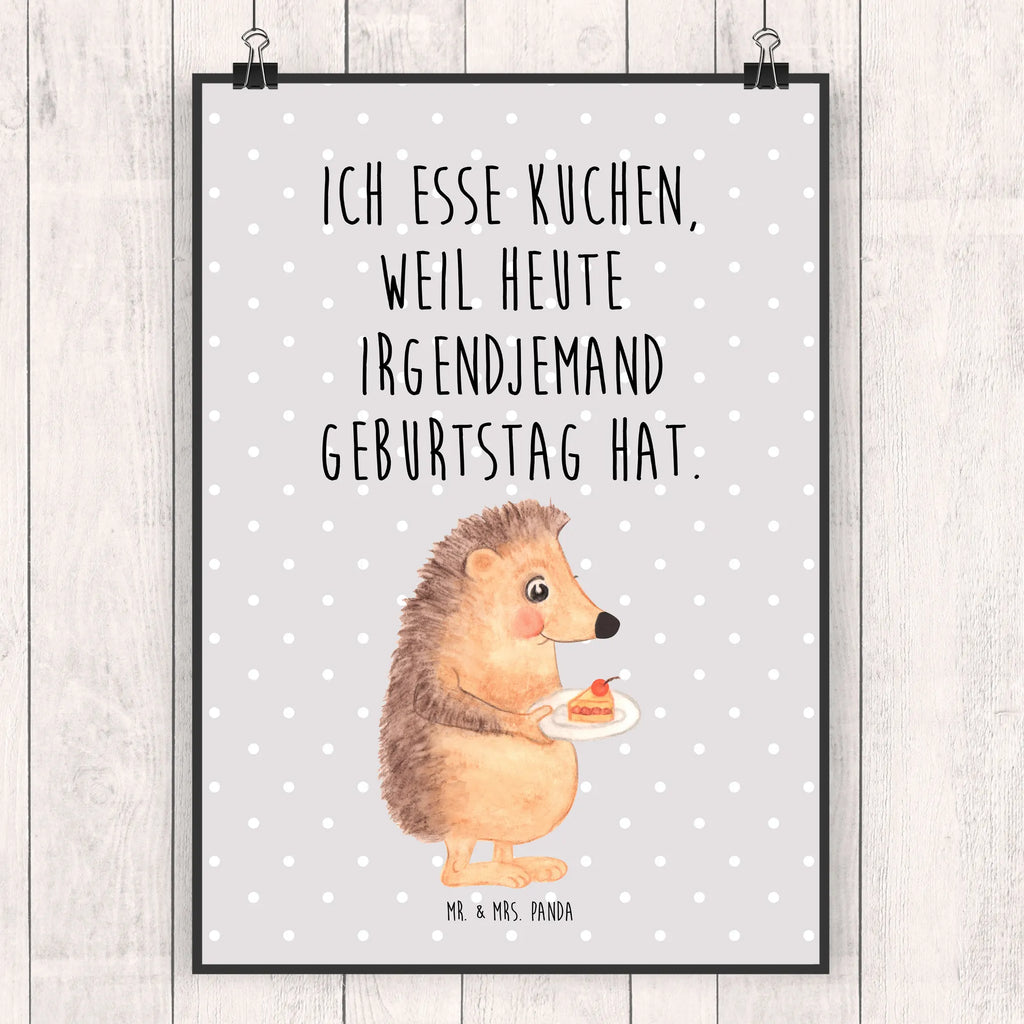 Poster Igel Kuchenstück Poster, Wandposter, Bild, Wanddeko, Küchenposter, Kinderposter, Wanddeko Bild, Raumdekoration, Wanddekoration, Handgemaltes Poster, Mr. & Mrs. Panda Poster, Designposter, Kunstdruck, Posterdruck, Tiermotive, Gute Laune, lustige Sprüche, Tiere, Igel, Essen Spruch, Kuchen, Backen Geschenk, Kuchen backen, Einladung Party, Geburtstagskuchen, Torte