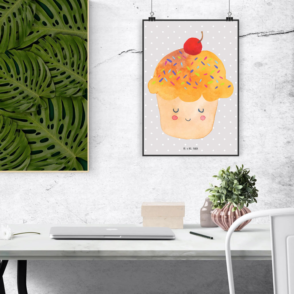 Poster Cupcake Poster, Wandposter, Bild, Wanddeko, Küchenposter, Kinderposter, Wanddeko Bild, Raumdekoration, Wanddekoration, Handgemaltes Poster, Mr. & Mrs. Panda Poster, Designposter, Kunstdruck, Posterdruck, Tiermotive, Gute Laune, lustige Sprüche, Tiere, Cupcakes, Muffin, Wunder, Küche Deko, Küche Spruch, Backen Geschenk, Geschenk Koch, Motivation Sprüche