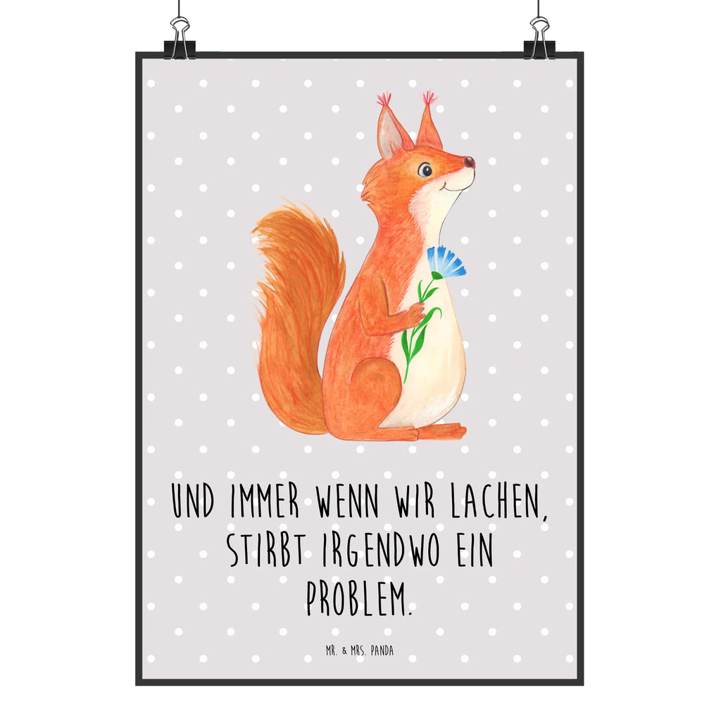 Poster Eichhörnchen Blume Poster, Wandposter, Bild, Wanddeko, Küchenposter, Kinderposter, Wanddeko Bild, Raumdekoration, Wanddekoration, Handgemaltes Poster, Mr. & Mrs. Panda Poster, Designposter, Kunstdruck, Posterdruck, Tiermotive, Gute Laune, lustige Sprüche, Tiere, Eichhörnchen, Eichhorn, Spruch positiv, Lachen, Spaß, Motivation Sprüche, Motivation Bilder, glücklich Spruch, Spruch Deko