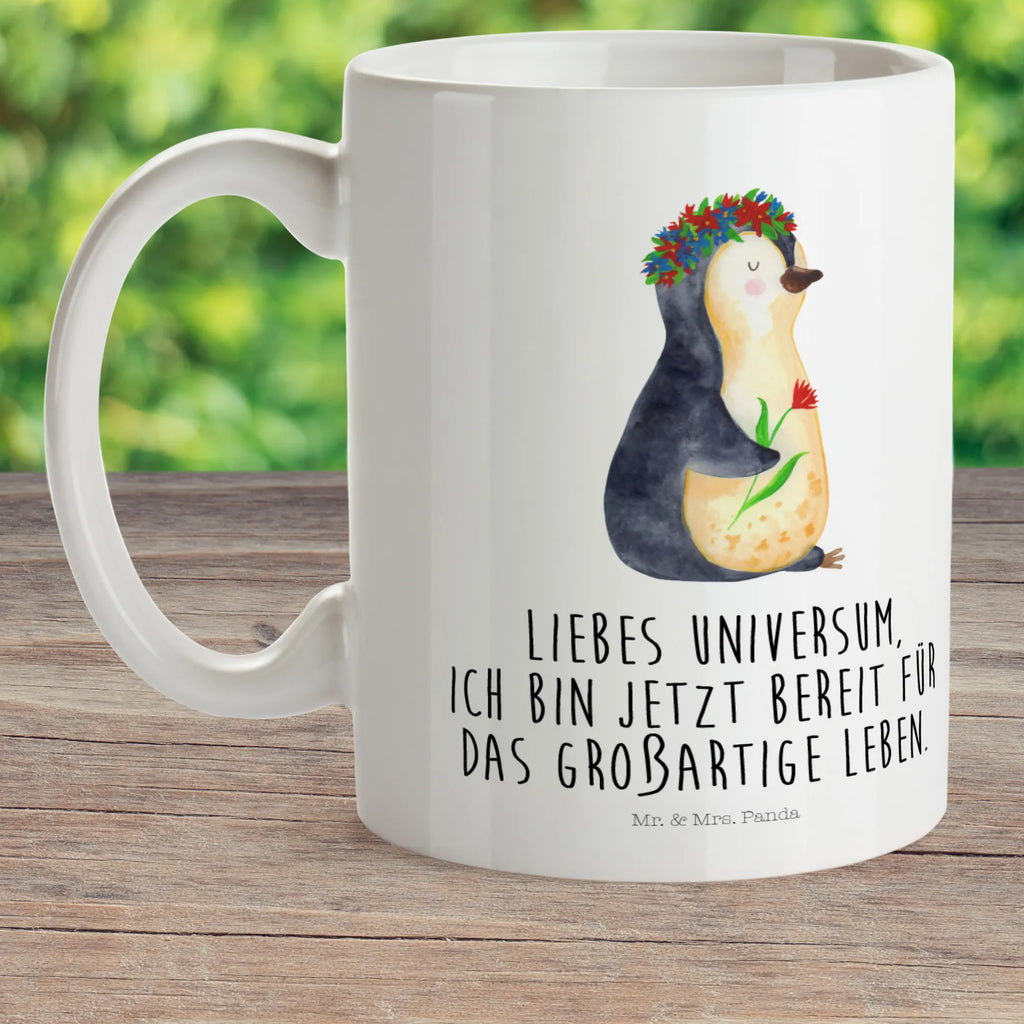 Kindertasse Pinguin Blumenkranz Kindertasse, Kinder Tasse, Kunststoff Tasse, Kindergarten Tasse, Trinkbecher, Camping Becher, Kaffeetasse, Kunststoffbecher, Kindergartenbecher, Outdoorgeschirr, Kunststoffgeschirr, Reisebecher, Reisetasse, Kinderbecher, Bruchfeste Tasse, Bruchsichere Tasse, Plastik Tasse, Plastiktasse, Pinguin, Pinguine, Blumenkranz, Universum, Leben, Wünsche, Ziele, Lebensziele, Motivation, Lebenslust, Liebeskummer, Geschenkidee