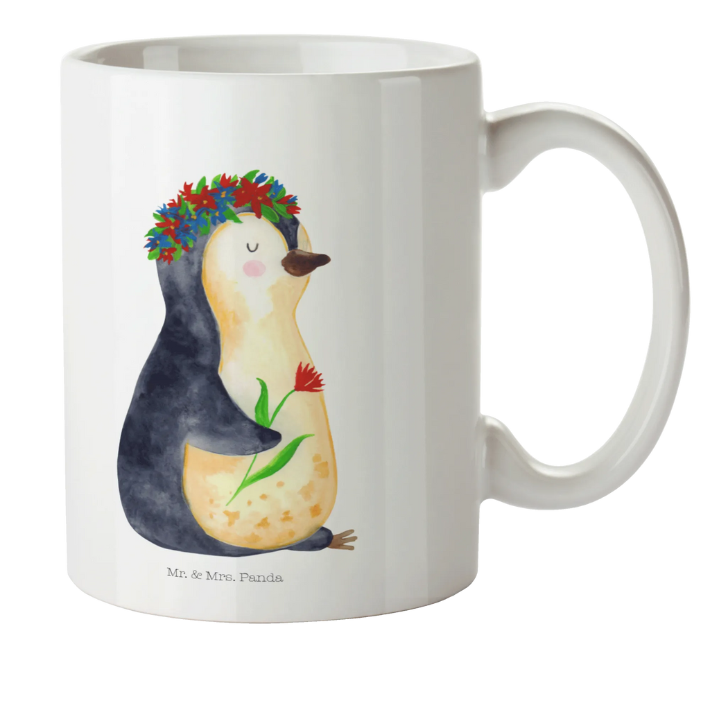 Kindertasse Pinguin Blumenkranz Kindertasse, Kinder Tasse, Kunststoff Tasse, Kindergarten Tasse, Trinkbecher, Camping Becher, Kaffeetasse, Kunststoffbecher, Kindergartenbecher, Outdoorgeschirr, Kunststoffgeschirr, Reisebecher, Reisetasse, Kinderbecher, Bruchfeste Tasse, Bruchsichere Tasse, Plastik Tasse, Plastiktasse, Pinguin, Pinguine, Blumenkranz, Universum, Leben, Wünsche, Ziele, Lebensziele, Motivation, Lebenslust, Liebeskummer, Geschenkidee