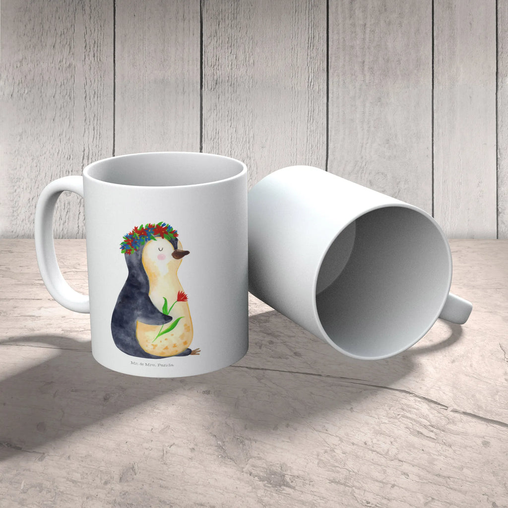 Kindertasse Pinguin Blumenkranz Kindertasse, Kinder Tasse, Kunststoff Tasse, Kindergarten Tasse, Trinkbecher, Camping Becher, Kaffeetasse, Kunststoffbecher, Kindergartenbecher, Outdoorgeschirr, Kunststoffgeschirr, Reisebecher, Reisetasse, Kinderbecher, Bruchfeste Tasse, Bruchsichere Tasse, Plastik Tasse, Plastiktasse, Pinguin, Pinguine, Blumenkranz, Universum, Leben, Wünsche, Ziele, Lebensziele, Motivation, Lebenslust, Liebeskummer, Geschenkidee