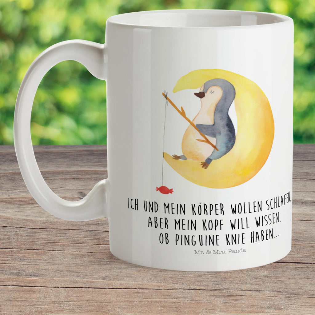 Kindertasse Pinguin Mond Kindertasse, Kinder Tasse, Kunststoff Tasse, Kindergarten Tasse, Trinkbecher, Camping Becher, Kaffeetasse, Kunststoffbecher, Kindergartenbecher, Outdoorgeschirr, Kunststoffgeschirr, Reisebecher, Reisetasse, Kinderbecher, Bruchfeste Tasse, Bruchsichere Tasse, Plastik Tasse, Plastiktasse, Pinguin, Pinguine, Spruch, schlafen, Nachtruhe, Einschlafen, Schlafzimmer, Schlafstörungen, Gästezimmer