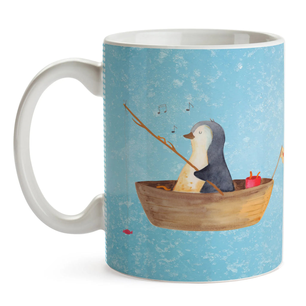 Tasse Pinguin Angelboot Tasse, Kaffeetasse, Teetasse, Becher, Kaffeebecher, Teebecher, Keramiktasse, Porzellantasse, Büro Tasse, Geschenk Tasse, Tasse Sprüche, Tasse Motive, Kaffeetassen, Tasse bedrucken, Designer Tasse, Cappuccino Tassen, Schöne Teetassen, Pinguin, Pinguine, Angeln, Boot, Angelboot, Lebenslust, Leben, genießen, Motivation, Neustart, Neuanfang, Trennung, Scheidung, Geschenkidee Liebeskummer