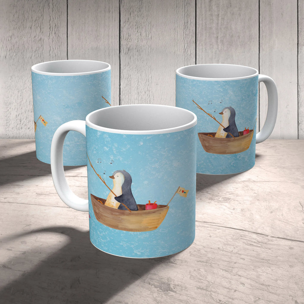 Tasse Pinguin Angelboot Tasse, Kaffeetasse, Teetasse, Becher, Kaffeebecher, Teebecher, Keramiktasse, Porzellantasse, Büro Tasse, Geschenk Tasse, Tasse Sprüche, Tasse Motive, Kaffeetassen, Tasse bedrucken, Designer Tasse, Cappuccino Tassen, Schöne Teetassen, Pinguin, Pinguine, Angeln, Boot, Angelboot, Lebenslust, Leben, genießen, Motivation, Neustart, Neuanfang, Trennung, Scheidung, Geschenkidee Liebeskummer