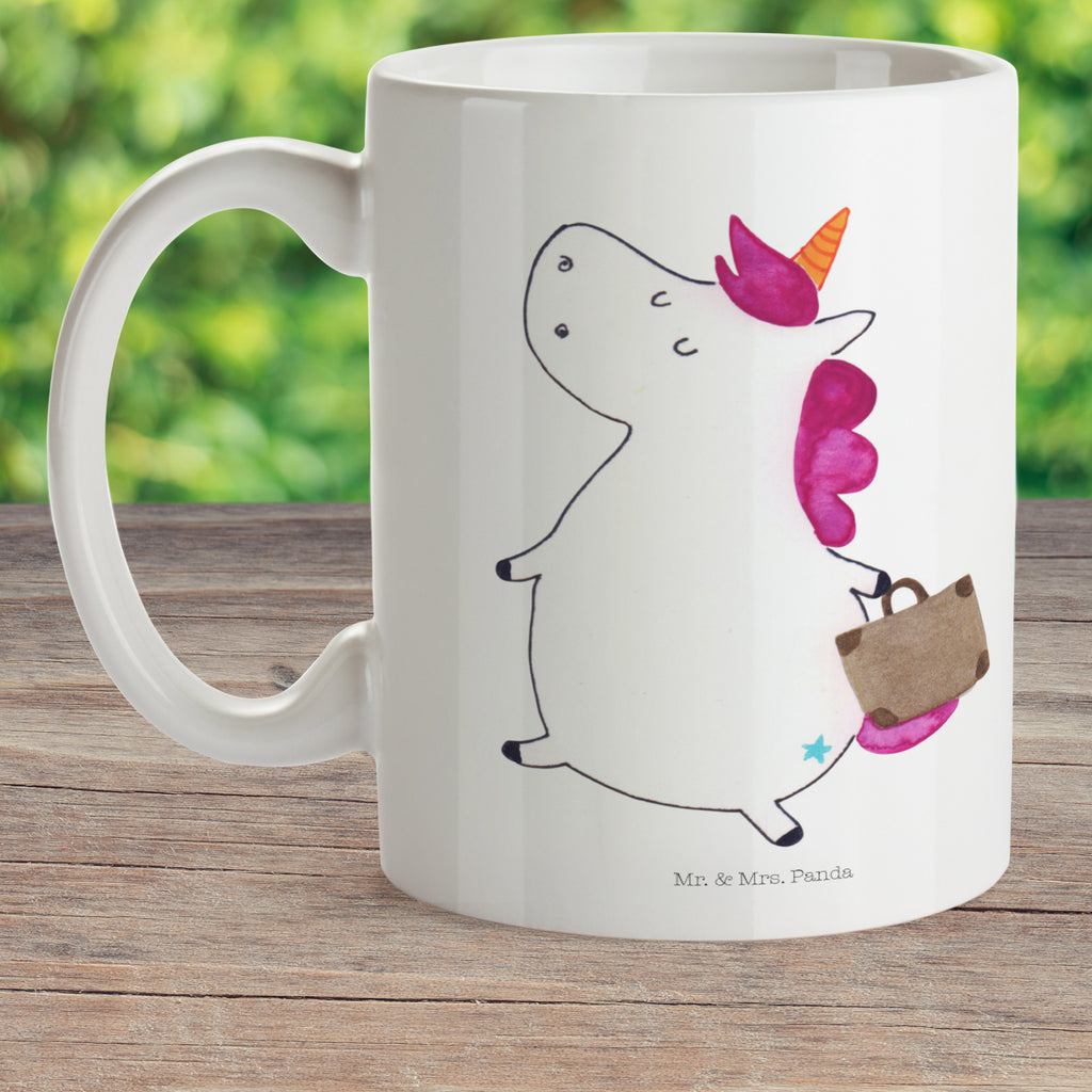 Kindertasse Einhorn Koffer Kindertasse, Kinder Tasse, Kunststoff Tasse, Kindergarten Tasse, Trinkbecher, Camping Becher, Kaffeetasse, Kunststoffbecher, Kindergartenbecher, Outdoorgeschirr, Kunststoffgeschirr, Reisebecher, Reisetasse, Kinderbecher, Bruchfeste Tasse, Bruchsichere Tasse, Plastik Tasse, Plastiktasse, Einhorn, Einhörner, Einhorn Deko, Pegasus, Unicorn, unicorn, Koffer, Verreisen, Reise, Gepäck, Abenteuer, Erwachsen, Kind, albern, Spaß, lustig, witzig