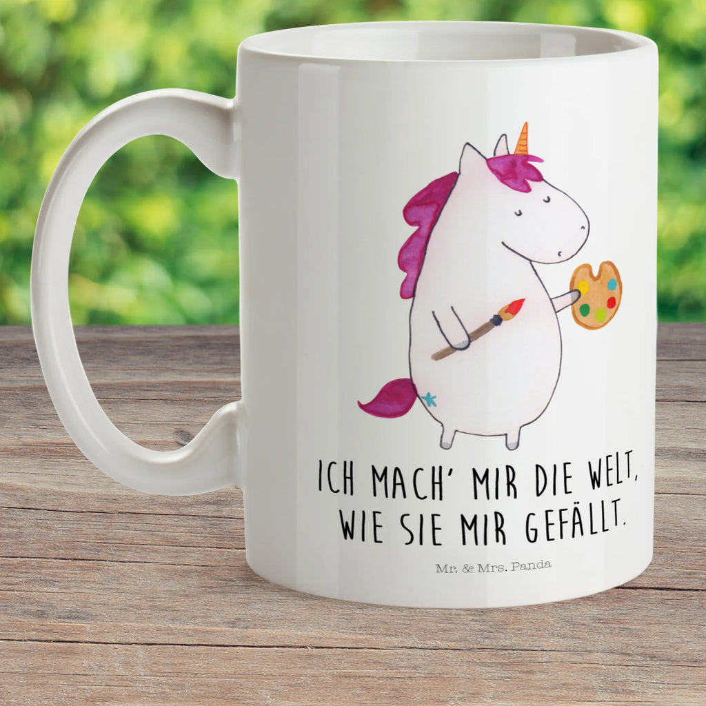 Kindertasse Einhorn Künstler Kindertasse, Kinder Tasse, Kunststoff Tasse, Kindergarten Tasse, Trinkbecher, Camping Becher, Kaffeetasse, Kunststoffbecher, Kindergartenbecher, Outdoorgeschirr, Kunststoffgeschirr, Reisebecher, Reisetasse, Kinderbecher, Bruchfeste Tasse, Bruchsichere Tasse, Plastik Tasse, Plastiktasse, Einhorn, Einhörner, Einhorn Deko, Pegasus, Unicorn, Englisch, Künstler, Artist, Malen, Zeichnen, Welt, Farbe, Stift, Pinsel, Geschenk, Maler