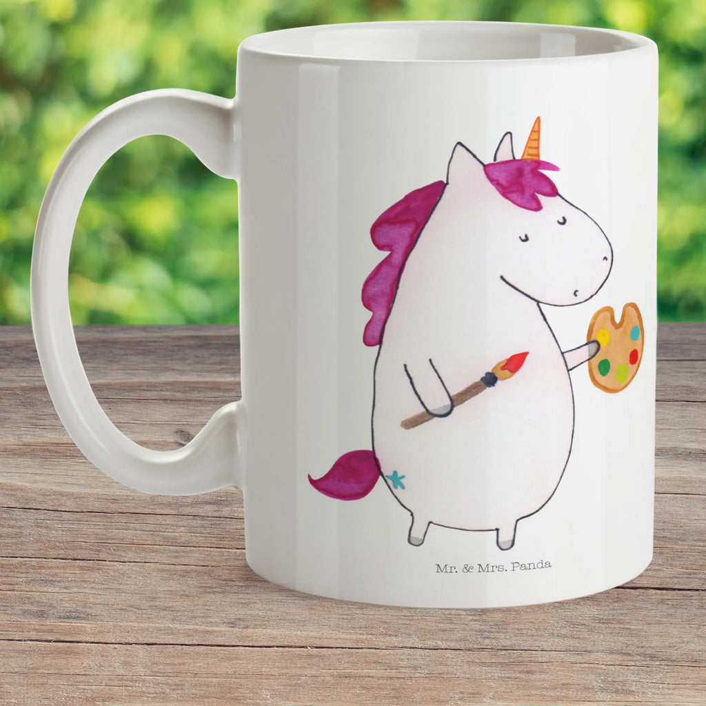 Kindertasse Einhorn Künstler Kindertasse, Kinder Tasse, Kunststoff Tasse, Kindergarten Tasse, Trinkbecher, Camping Becher, Kaffeetasse, Kunststoffbecher, Kindergartenbecher, Outdoorgeschirr, Kunststoffgeschirr, Reisebecher, Reisetasse, Kinderbecher, Bruchfeste Tasse, Bruchsichere Tasse, Plastik Tasse, Plastiktasse, Einhorn, Einhörner, Einhorn Deko, Pegasus, Unicorn, Englisch, Künstler, Artist, Malen, Zeichnen, Welt, Farbe, Stift, Pinsel, Geschenk, Maler