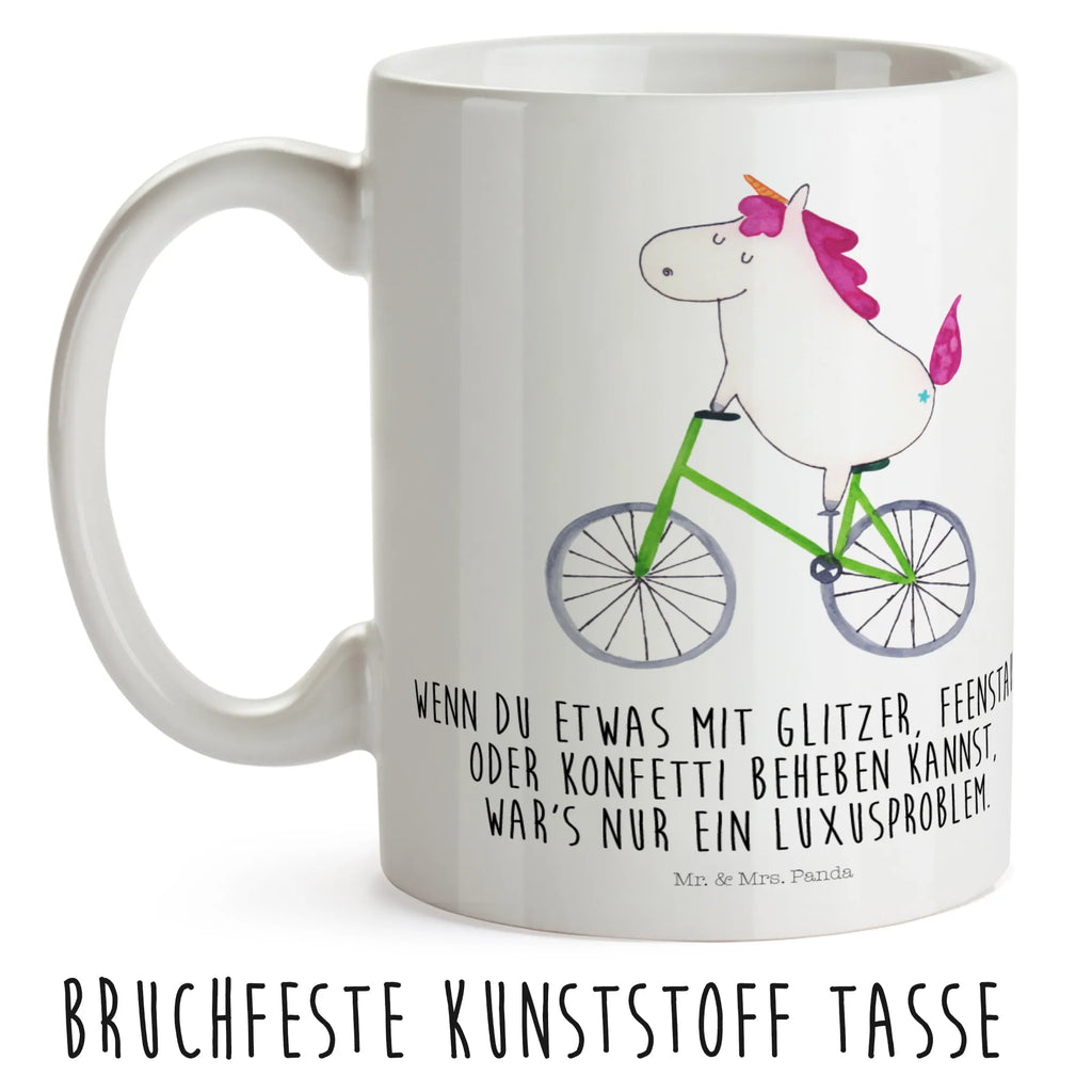 Kindertasse Einhorn Radfahrer Kindertasse, Kinder Tasse, Kunststoff Tasse, Kindergarten Tasse, Trinkbecher, Camping Becher, Kaffeetasse, Kunststoffbecher, Kindergartenbecher, Outdoorgeschirr, Kunststoffgeschirr, Reisebecher, Reisetasse, Kinderbecher, Bruchfeste Tasse, Bruchsichere Tasse, Plastik Tasse, Plastiktasse, Einhorn, Einhörner, Einhorn Deko, Pegasus, Unicorn, Radfahren, Radfahrer, Rad, Bike, Feenstaub, Konfetti, Luxusproblem, Kummer, Liebeskummer