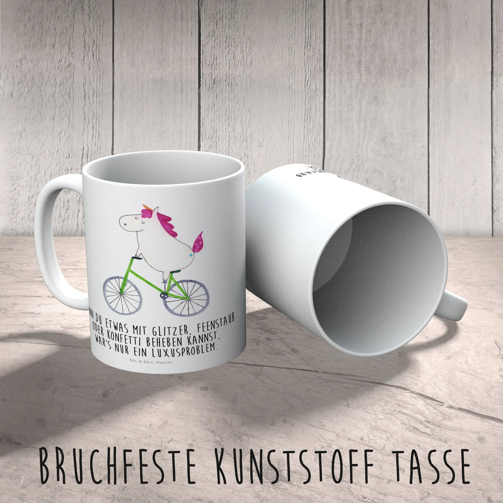 Kindertasse Einhorn Radfahrer Kindertasse, Kinder Tasse, Kunststoff Tasse, Kindergarten Tasse, Trinkbecher, Camping Becher, Kaffeetasse, Kunststoffbecher, Kindergartenbecher, Outdoorgeschirr, Kunststoffgeschirr, Reisebecher, Reisetasse, Kinderbecher, Bruchfeste Tasse, Bruchsichere Tasse, Plastik Tasse, Plastiktasse, Einhorn, Einhörner, Einhorn Deko, Pegasus, Unicorn, Radfahren, Radfahrer, Rad, Bike, Feenstaub, Konfetti, Luxusproblem, Kummer, Liebeskummer