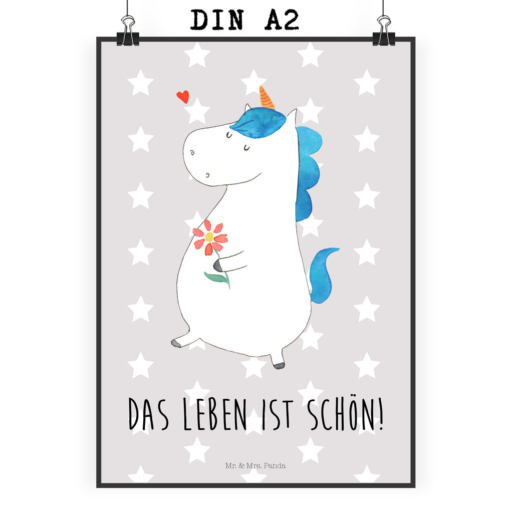 Poster Einhorn Spaziergang Poster, Wandposter, Bild, Wanddeko, Küchenposter, Kinderposter, Wanddeko Bild, Raumdekoration, Wanddekoration, Handgemaltes Poster, Mr. & Mrs. Panda Poster, Designposter, Kunstdruck, Posterdruck, Einhorn, Einhörner, Einhorn Deko, Pegasus, Unicorn, Glitzer, Blumen, Spaziergang, Motivation, Gute Laune, Freude, Freundin, Mutter, Schwester