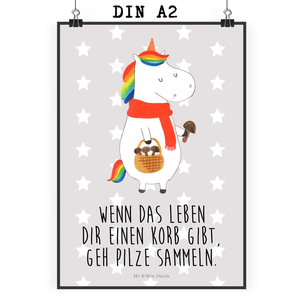 Poster Einhorn Pilz Poster, Wandposter, Bild, Wanddeko, Küchenposter, Kinderposter, Wanddeko Bild, Raumdekoration, Wanddekoration, Handgemaltes Poster, Mr. & Mrs. Panda Poster, Designposter, Kunstdruck, Posterdruck, Einhorn, Einhörner, Einhorn Deko, Unicorn, Pilze, Pilzsammler, Motivation, Spruch, Liebeskummer