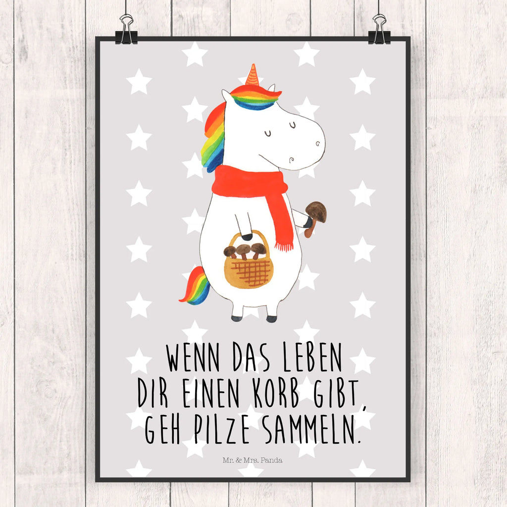 Poster Einhorn Pilz Poster, Wandposter, Bild, Wanddeko, Küchenposter, Kinderposter, Wanddeko Bild, Raumdekoration, Wanddekoration, Handgemaltes Poster, Mr. & Mrs. Panda Poster, Designposter, Kunstdruck, Posterdruck, Einhorn, Einhörner, Einhorn Deko, Unicorn, Pilze, Pilzsammler, Motivation, Spruch, Liebeskummer