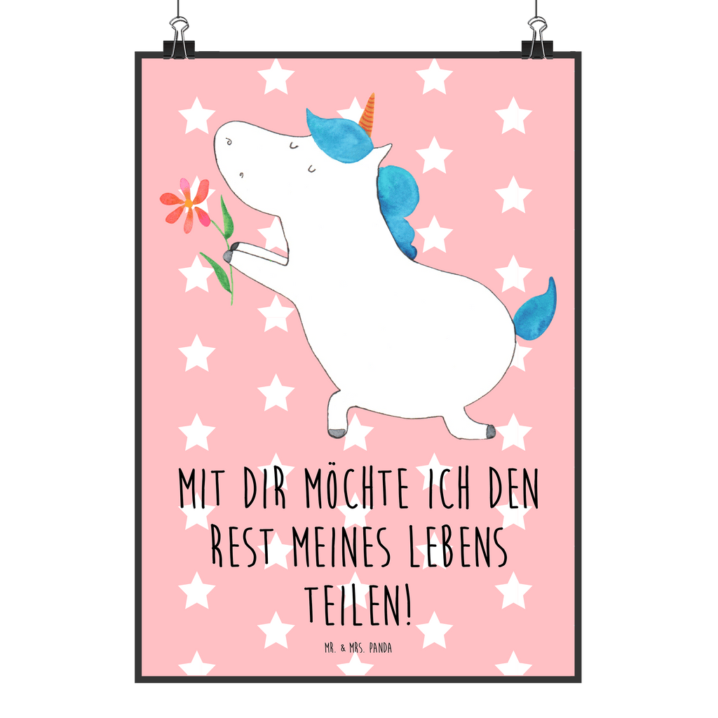 Poster Einhorn Blume Poster, Wandposter, Bild, Wanddeko, Küchenposter, Kinderposter, Wanddeko Bild, Raumdekoration, Wanddekoration, Handgemaltes Poster, Mr. & Mrs. Panda Poster, Designposter, Kunstdruck, Posterdruck, Einhorn, Einhörner, Einhorn Deko, Pegasus, Unicorn, Liebe, Liebesbeweis, Antrag, Heiratsantrag, Verlobung, Ehepaar, Pärchen, Partner, Freund, Freundin, Ehe, heiraten