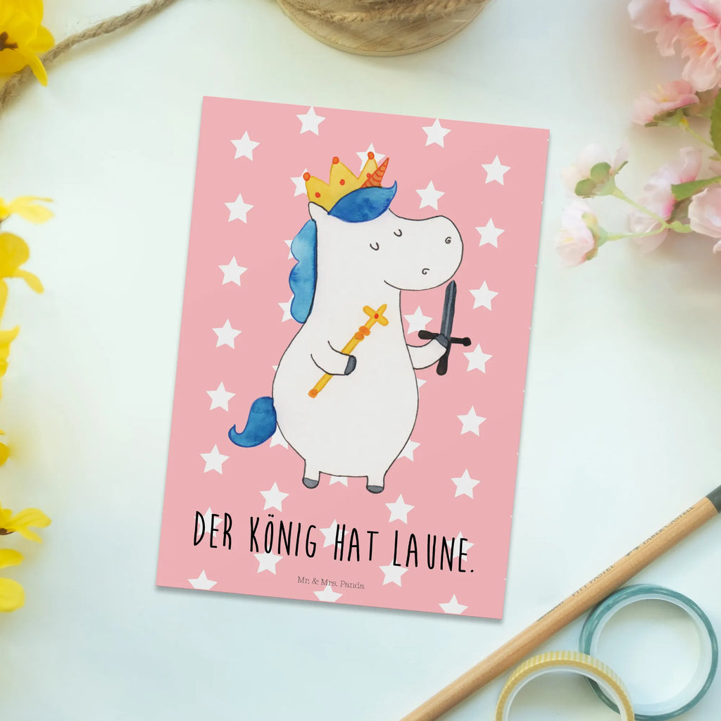 Postkarte Einhorn König mit Schwert Postkarte, Karte, Geschenkkarte, Grußkarte, Einladung, Ansichtskarte, Geburtstagskarte, Einladungskarte, Dankeskarte, Ansichtskarten, Einladung Geburtstag, Einladungskarten Geburtstag, Einhorn, Einhörner, Einhorn Deko, Pegasus, Unicorn, König, Ritter, Mittelalter