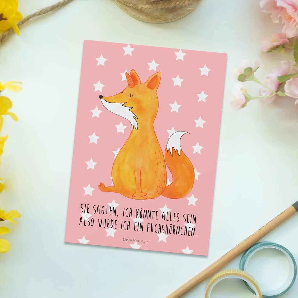 Postkarte Fuchshörnchen Wunsch Postkarte, Karte, Geschenkkarte, Grußkarte, Einladung, Ansichtskarte, Geburtstagskarte, Einladungskarte, Dankeskarte, Ansichtskarten, Einladung Geburtstag, Einladungskarten Geburtstag, Einhorn, Einhörner, Einhorn Deko, Pegasus, Unicorn, Fuchs, Unicorns, Fuchshörnchen, Fuchshorn, Foxycorn, Füchse