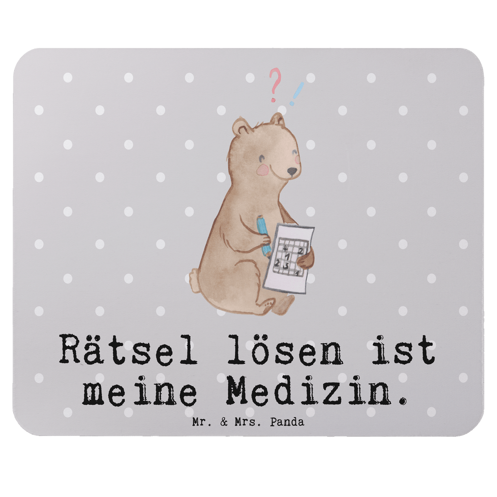 Mauspad Bär Rätsel lösen Medizin Mousepad, Computer zubehör, Büroausstattung, PC Zubehör, Arbeitszimmer, Mauspad, Einzigartiges Mauspad, Designer Mauspad, Mausunterlage, Mauspad Büro, Geschenk, Sport, Sportart, Hobby, Schenken, Danke, Dankeschön, Auszeichnung, Gewinn, Sportler, Rätsel lösen, Kreuzworträtsel lösen, Knobeln, Gedächtnistraining, Gedächtnissport