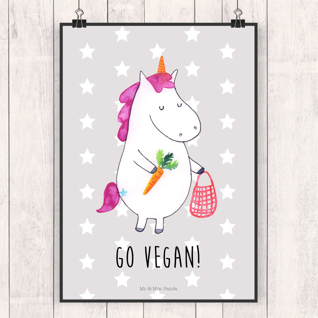 Poster Einhorn Vegan Poster, Wandposter, Bild, Wanddeko, Küchenposter, Kinderposter, Wanddeko Bild, Raumdekoration, Wanddekoration, Handgemaltes Poster, Mr. & Mrs. Panda Poster, Designposter, Kunstdruck, Posterdruck, Einhorn, Einhörner, Einhorn Deko, Unicorn, vegan, Gesund leben, Vegetariar, Rohkost, Gesund essen, Veganismus, Veganer