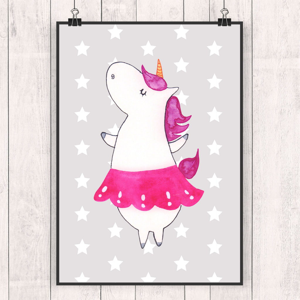 Poster Einhorn Ballerina Poster, Wandposter, Bild, Wanddeko, Küchenposter, Kinderposter, Wanddeko Bild, Raumdekoration, Wanddekoration, Handgemaltes Poster, Mr. & Mrs. Panda Poster, Designposter, Kunstdruck, Posterdruck, Einhorn, Einhörner, Einhorn Deko, Unicorn, Tanzen, Ballerina, Party, Wohnung, Spaß, Feiern, Geburtstag, Tänzerin, Lebenslust, Lebensfreude