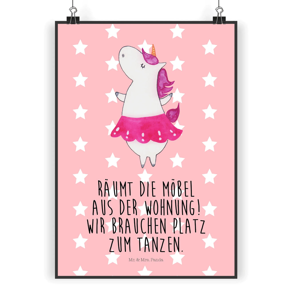 Poster Einhorn Ballerina Poster, Wandposter, Bild, Wanddeko, Küchenposter, Kinderposter, Wanddeko Bild, Raumdekoration, Wanddekoration, Handgemaltes Poster, Mr. & Mrs. Panda Poster, Designposter, Kunstdruck, Posterdruck, Einhorn, Einhörner, Einhorn Deko, Unicorn, Tanzen, Ballerina, Party, Wohnung, Spaß, Feiern, Geburtstag, Tänzerin, Lebenslust, Lebensfreude