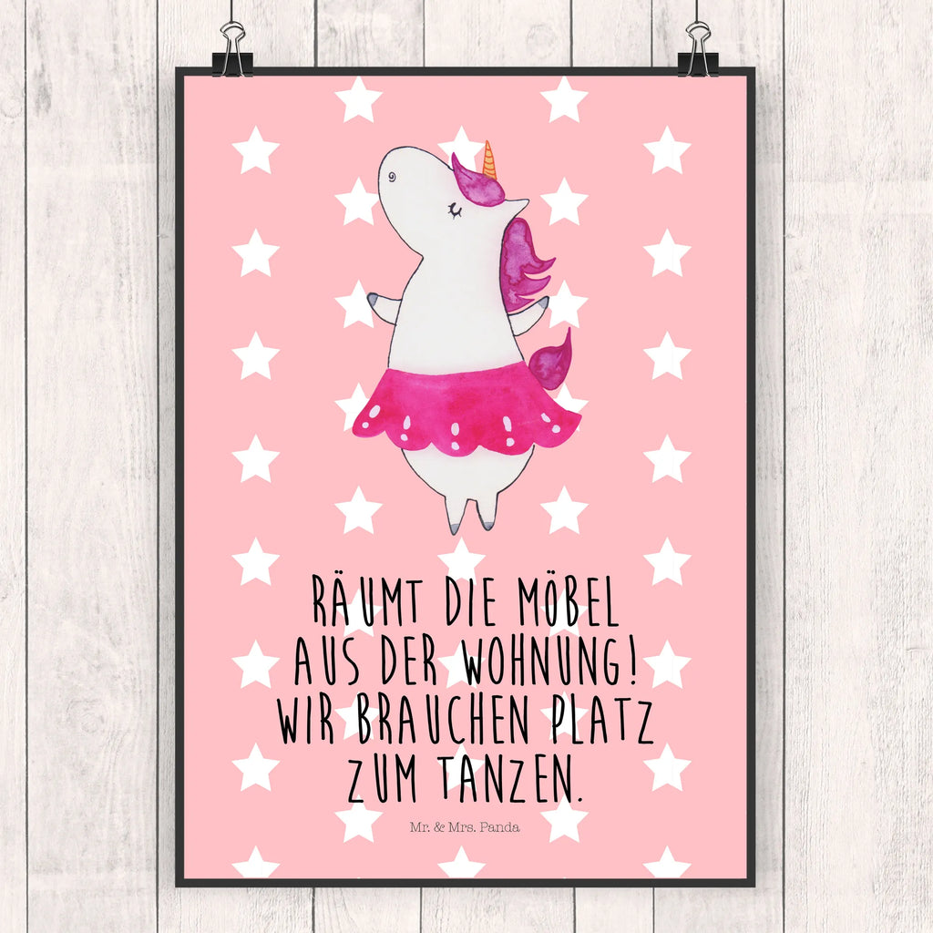 Poster Einhorn Ballerina Poster, Wandposter, Bild, Wanddeko, Küchenposter, Kinderposter, Wanddeko Bild, Raumdekoration, Wanddekoration, Handgemaltes Poster, Mr. & Mrs. Panda Poster, Designposter, Kunstdruck, Posterdruck, Einhorn, Einhörner, Einhorn Deko, Unicorn, Tanzen, Ballerina, Party, Wohnung, Spaß, Feiern, Geburtstag, Tänzerin, Lebenslust, Lebensfreude