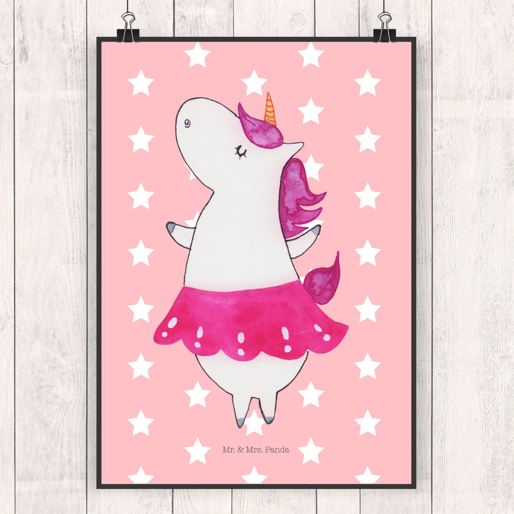 Poster Einhorn Ballerina Poster, Wandposter, Bild, Wanddeko, Küchenposter, Kinderposter, Wanddeko Bild, Raumdekoration, Wanddekoration, Handgemaltes Poster, Mr. & Mrs. Panda Poster, Designposter, Kunstdruck, Posterdruck, Einhorn, Einhörner, Einhorn Deko, Pegasus, Unicorn, Tanzen, Ballerina, Party, Wohnung, Spaß, Feiern, Geburtstag, Tänzerin, Lebenslust, Lebensfreude