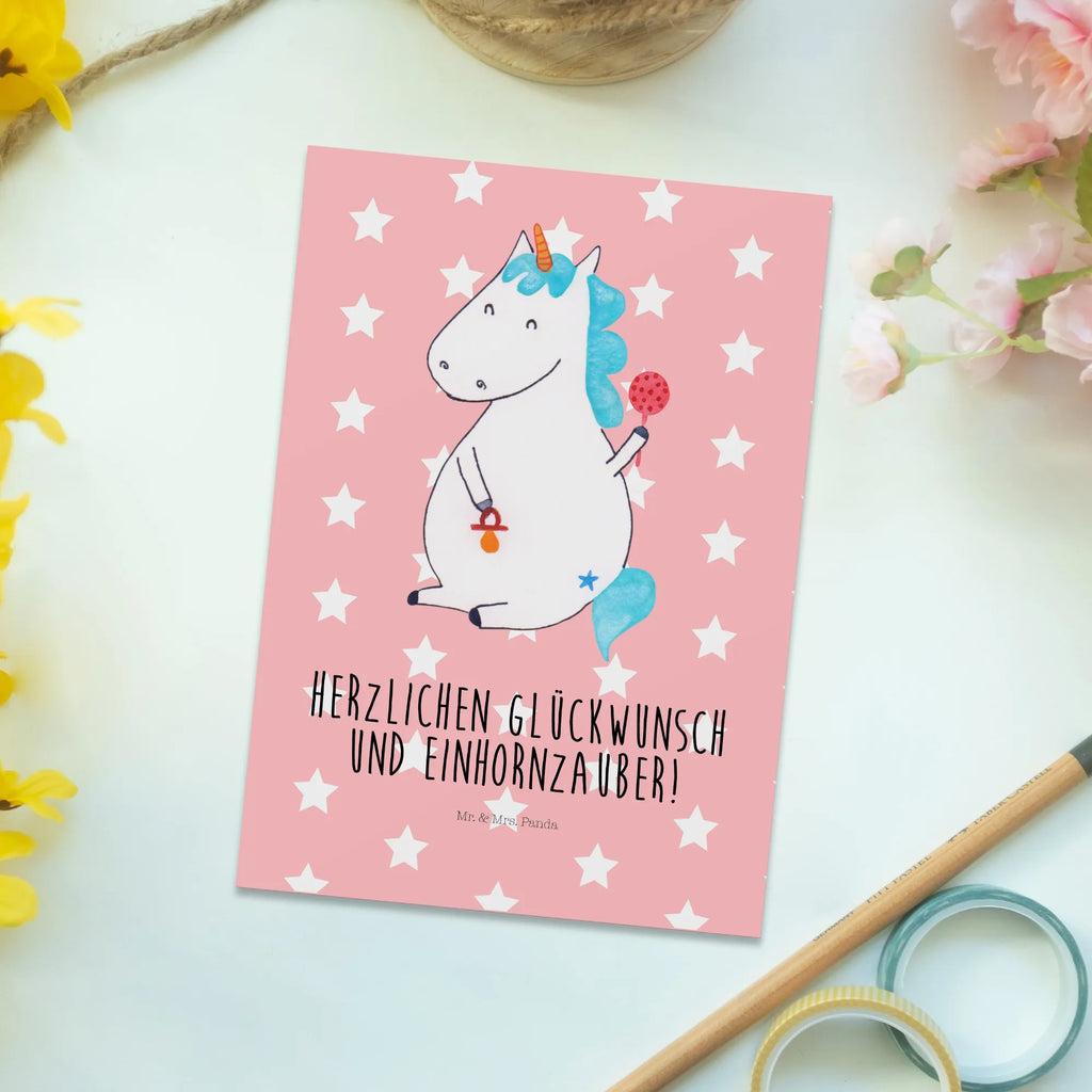 Postkarte Einhorn Baby Postkarte, Karte, Geschenkkarte, Grußkarte, Einladung, Ansichtskarte, Geburtstagskarte, Einladungskarte, Dankeskarte, Ansichtskarten, Einladung Geburtstag, Einladungskarten Geburtstag, Einhorn, Einhörner, Einhorn Deko, Pegasus, Unicorn, Mutter, Geburt, Geburtstag, erstes Kind, Baby, Babyglück, Nachwuchs, Eltern, Party, Kind, Schnuller