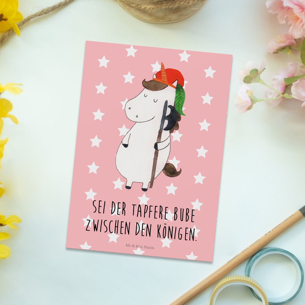 Postkarte Einhorn Junge Postkarte, Karte, Geschenkkarte, Grußkarte, Einladung, Ansichtskarte, Geburtstagskarte, Einladungskarte, Dankeskarte, Ansichtskarten, Einladung Geburtstag, Einladungskarten Geburtstag, Einhorn, Einhörner, Einhorn Deko, Pegasus, Unicorn, Bube, Mittelalter