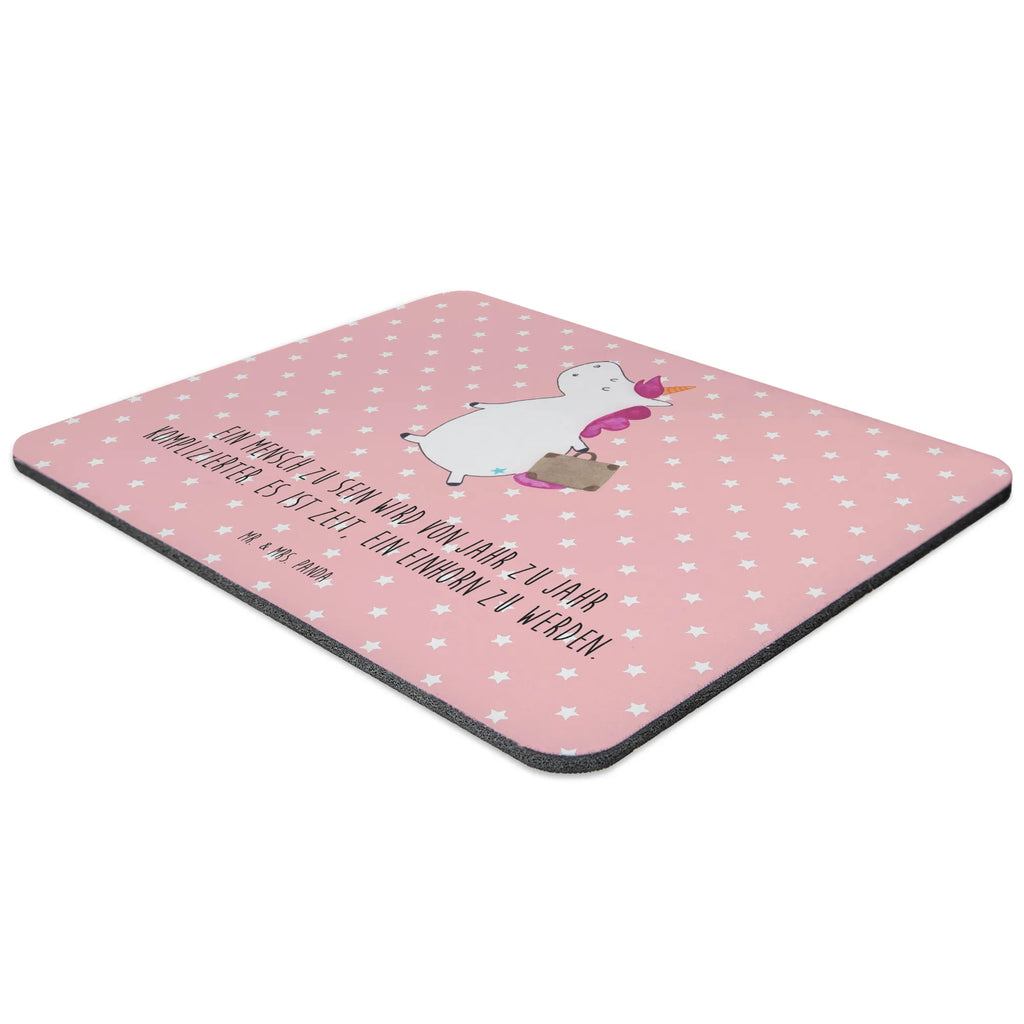 Mauspad Einhorn Koffer Mousepad, Computer zubehör, Büroausstattung, PC Zubehör, Arbeitszimmer, Mauspad, Einzigartiges Mauspad, Designer Mauspad, Mausunterlage, Mauspad Büro, Einhorn, Einhörner, Einhorn Deko, Unicorn, unicorn, Koffer, Verreisen, Reise, Gepäck, Abenteuer, Erwachsen, Kind, albern, Spaß, lustig, witzig