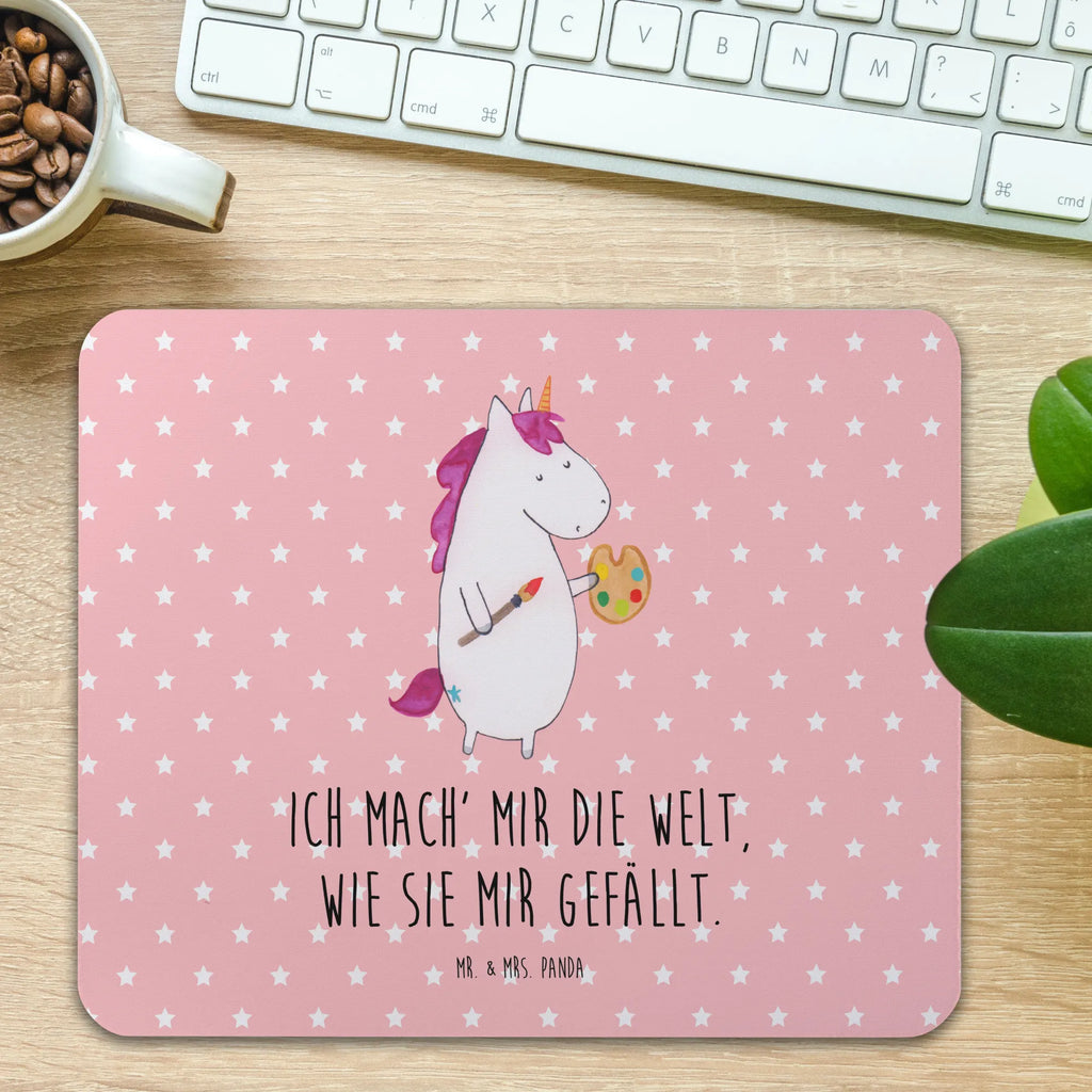 Mauspad Einhorn Künstler Mousepad, Computer zubehör, Büroausstattung, PC Zubehör, Arbeitszimmer, Mauspad, Einzigartiges Mauspad, Designer Mauspad, Mausunterlage, Mauspad Büro, Einhorn, Einhörner, Einhorn Deko, Pegasus, Unicorn, Englisch, Künstler, Artist, Malen, Zeichnen, Welt, Farbe, Stift, Pinsel, Geschenk, Maler