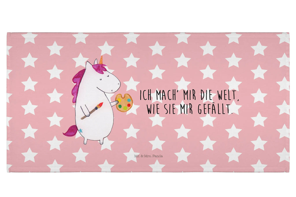 Handtuch Einhorn Künstler Handtuch, Badehandtuch, Badezimmer, Handtücher, groß, Kinder, Baby, Einhorn, Einhörner, Einhorn Deko, Unicorn, Englisch, Künstler, Artist, Malen, Zeichnen, Welt, Farbe, Stift, Pinsel, Geschenk, Maler