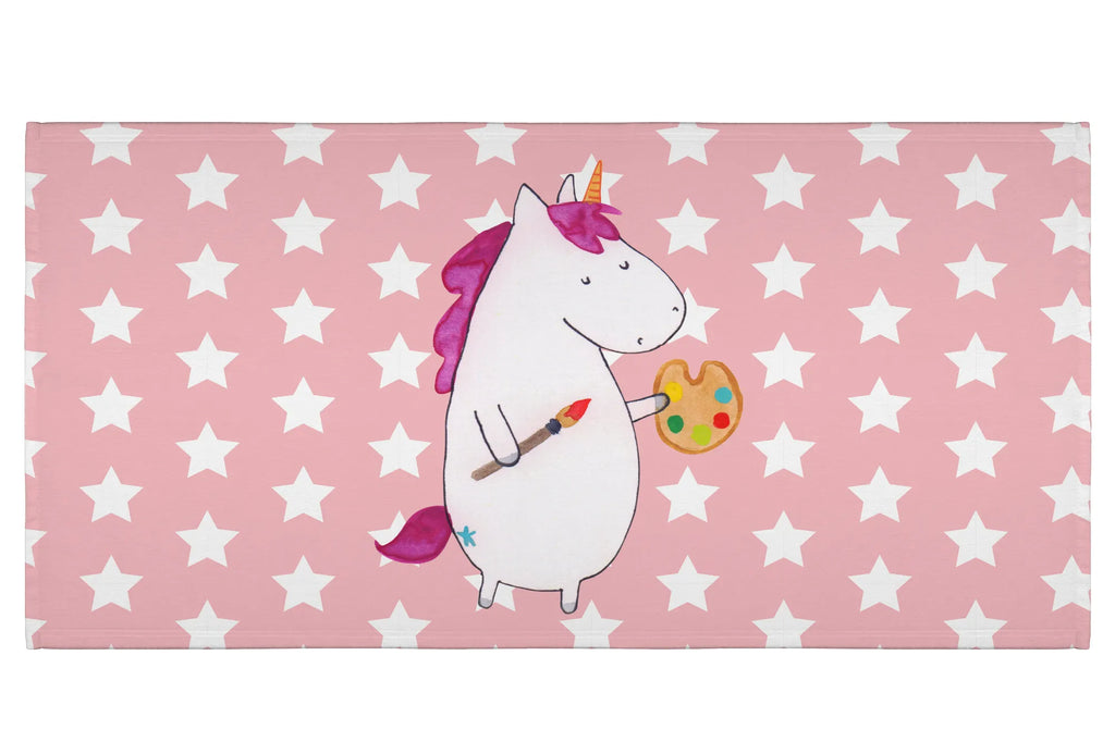 Handtuch Einhorn Künstler Handtuch, Badehandtuch, Badezimmer, Handtücher, groß, Kinder, Baby, Einhorn, Einhörner, Einhorn Deko, Unicorn, Englisch, Künstler, Artist, Malen, Zeichnen, Welt, Farbe, Stift, Pinsel, Geschenk, Maler