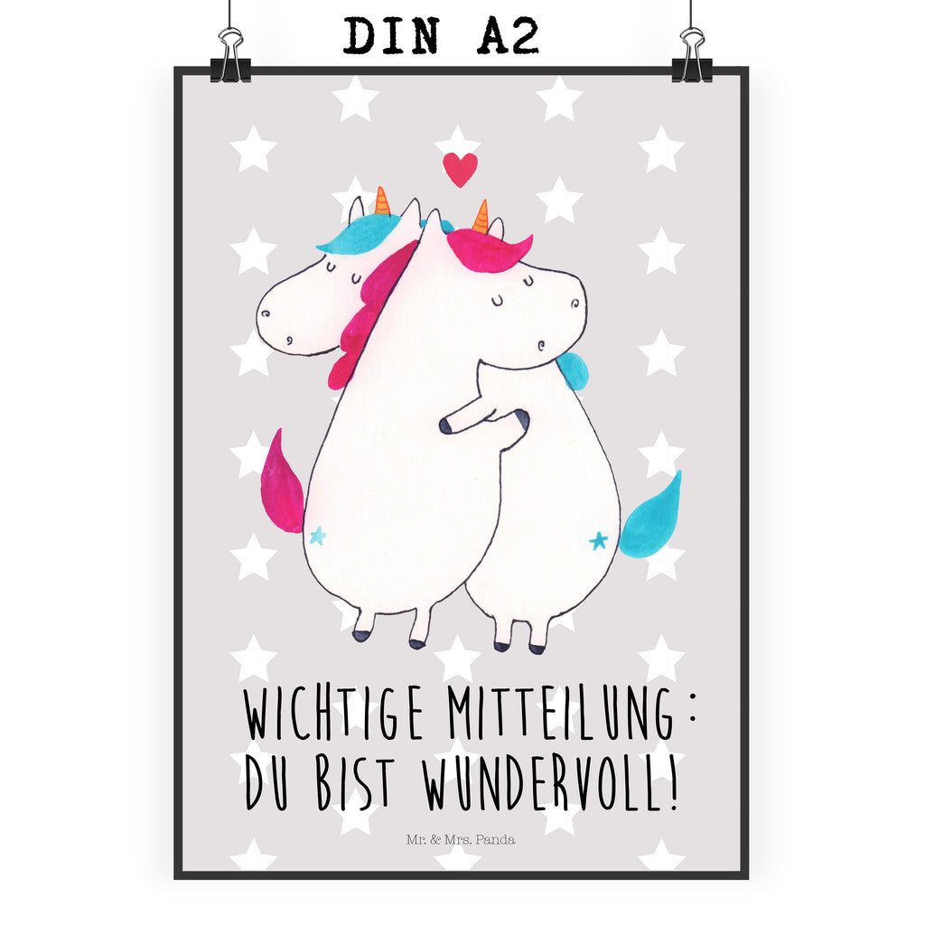 Poster Einhorn Mitteilung Poster, Wandposter, Bild, Wanddeko, Küchenposter, Kinderposter, Wanddeko Bild, Raumdekoration, Wanddekoration, Handgemaltes Poster, Mr. & Mrs. Panda Poster, Designposter, Kunstdruck, Posterdruck, Einhorn, Einhörner, Einhorn Deko, Pegasus, Unicorn, Valentinstag, Valentine, Liebe, Geschenk, Partner, Ehe, lustig, witzig, Spruch