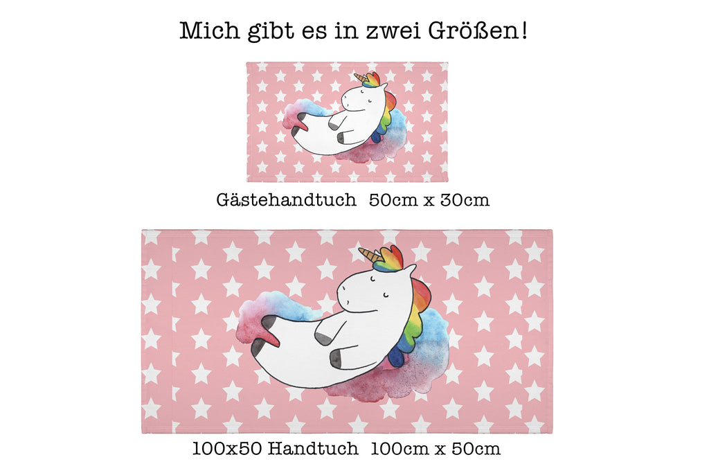 Handtuch Einhorn Wolke 7 Gästetuch, Reisehandtuch, Sport Handtuch, Frottier, Kinder Handtuch, Einhorn, Einhörner, Einhorn Deko, Pegasus, Unicorn, verliebt, Menschen, witzig, lustig, Geschenk, Glaube, Realität, Lächeln