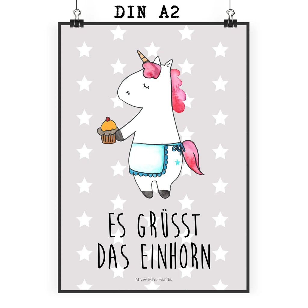 Poster Einhorn Muffin Poster, Wandposter, Bild, Wanddeko, Küchenposter, Kinderposter, Wanddeko Bild, Raumdekoration, Wanddekoration, Handgemaltes Poster, Mr. & Mrs. Panda Poster, Designposter, Kunstdruck, Posterdruck, Einhorn, Einhörner, Einhorn Deko, Unicorn, Geburtstag, Backen, Muffin, Kekse, Geburtstagsgrüße, Glückwünsche, Liebesgrüße, Grüße