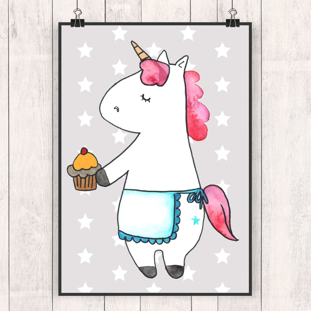 Poster Einhorn Muffin Poster, Wandposter, Bild, Wanddeko, Küchenposter, Kinderposter, Wanddeko Bild, Raumdekoration, Wanddekoration, Handgemaltes Poster, Mr. & Mrs. Panda Poster, Designposter, Kunstdruck, Posterdruck, Einhorn, Einhörner, Einhorn Deko, Unicorn, Geburtstag, Backen, Muffin, Kekse, Geburtstagsgrüße, Glückwünsche, Liebesgrüße, Grüße