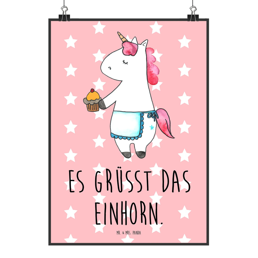 Poster Einhorn Muffin Poster, Wandposter, Bild, Wanddeko, Küchenposter, Kinderposter, Wanddeko Bild, Raumdekoration, Wanddekoration, Handgemaltes Poster, Mr. & Mrs. Panda Poster, Designposter, Kunstdruck, Posterdruck, Einhorn, Einhörner, Einhorn Deko, Unicorn, Geburtstag, Backen, Muffin, Kekse, Geburtstagsgrüße, Glückwünsche, Liebesgrüße, Grüße