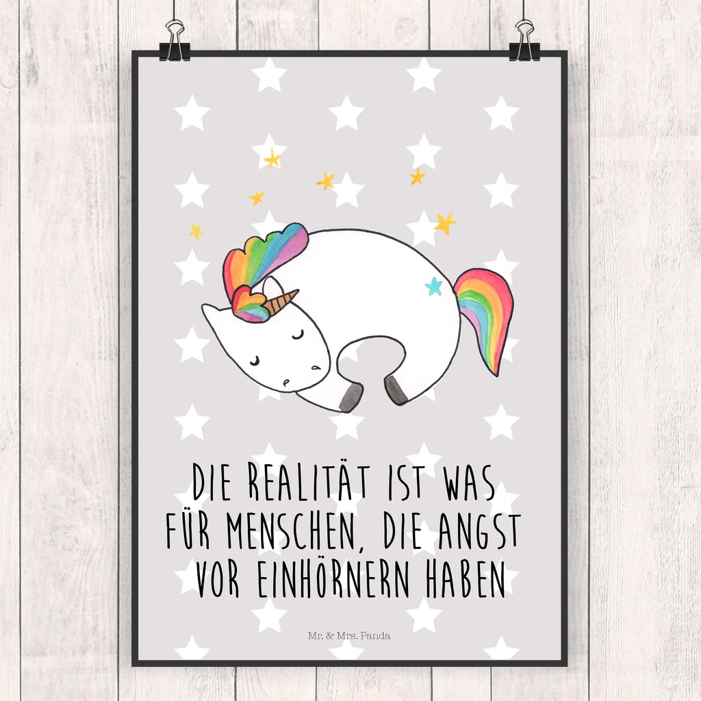 Poster Einhorn Nacht Poster, Wandposter, Bild, Wanddeko, Küchenposter, Kinderposter, Wanddeko Bild, Raumdekoration, Wanddekoration, Handgemaltes Poster, Mr. & Mrs. Panda Poster, Designposter, Kunstdruck, Posterdruck, Einhorn, Einhörner, Einhorn Deko, Pegasus, Unicorn, Träume, Traum, unicorn, Realität, Menschen, Geschenk, Ruhe, Freundin